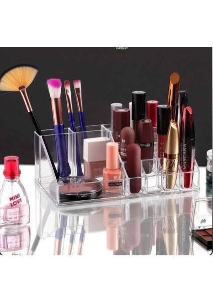 Çok Amaçlı Beyaz Kozmetik ve Makyaj Organizer, Plastik Malzeme, 1 Parça