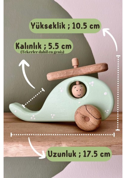 Doğal Organik Ahşap Montessori Oyuncak Helikopter Bebek Çocuk Odası Dekor Hediye Fotoğraf Çekim modelleri