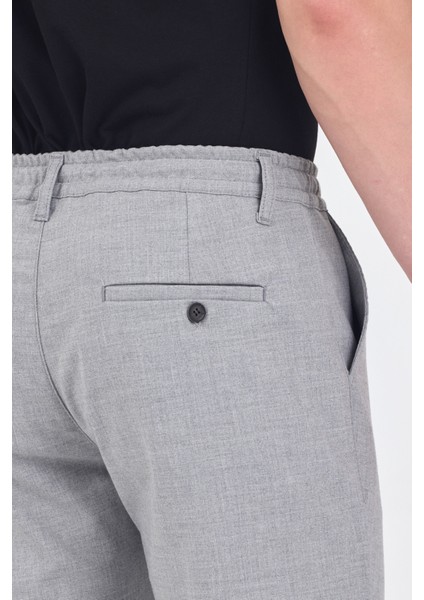 Theseason Erkek Açık Gri Likralı Kırışmaz Lastikli Comfort Fit Chino Pantolon indirimleri