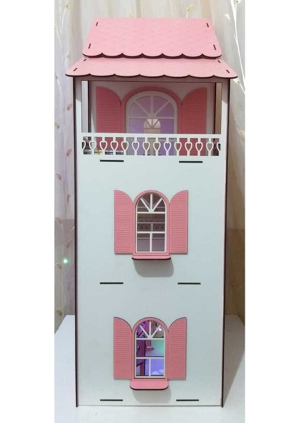 LED Işıklı Ahşap Oyun Evi Büyük Boy (76CM x 57CM x 25CM) fırsatları