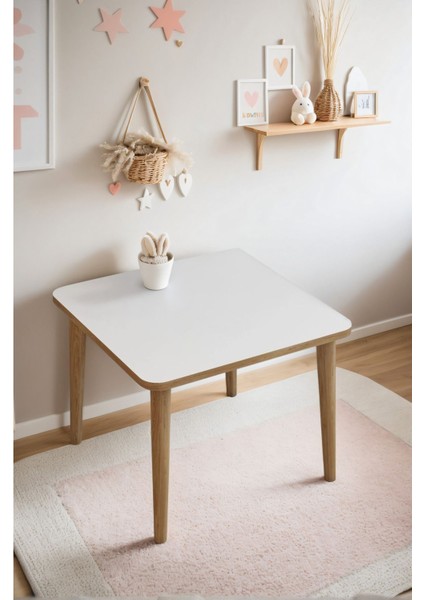 Ahşap Yaz Sil Yüzeyli, Çizilmez, Boyanabilir Çocuk Oyun ve Etkinlik Masası ve Bulut Desenli Sandaly fiyatları