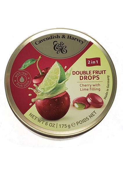 Mi̇sket Li̇mon Dolgulu Ve Vi̇şneli̇ Drops Şeker 175 Gr