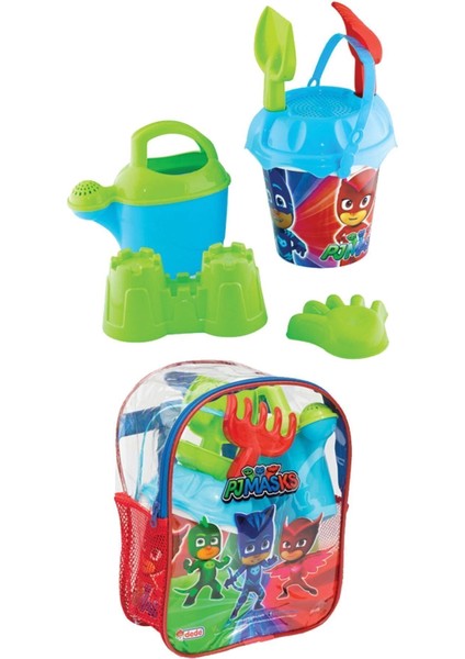 Sırt Çantalı 8 Parça Erkek Çocuk Plaj Oyuncağı Renkli Resimli Deniz Kum Kovası Oyuncak Kova Seti fırsatları