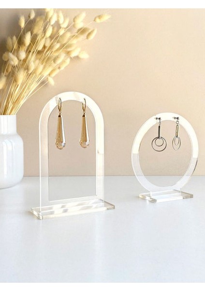 4'lü Kare Şeffaf Takı Standı, Pratik ve Şık Akrilik Düzenleyici Beyaz Renk fiyatları