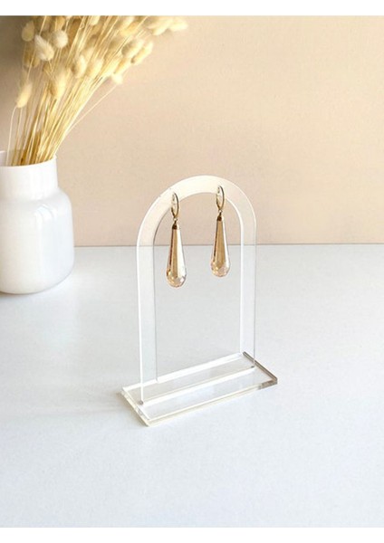 4'lü Kare Şeffaf Takı Standı, Pratik ve Şık Akrilik Düzenleyici Beyaz Renk fırsatları