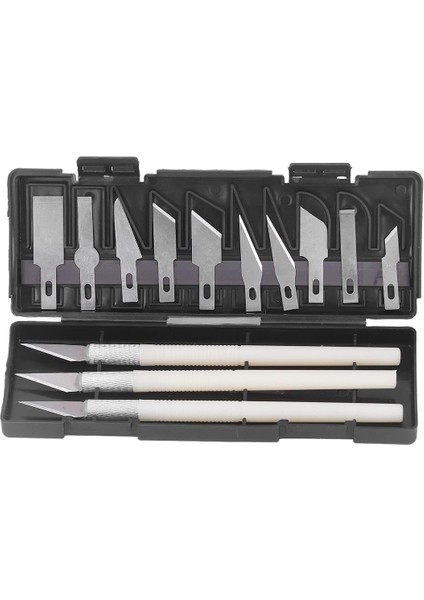 Sunup SN-27089 Kretuar Neşter Bıçak Seti Ince Iş Işçilik Bıçağı 13 Farkı Bıçak 145MM