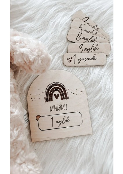 Değiştirilebilir Aylık Bebek Fotoğraf Çekim Kartları – 1-12 Ay