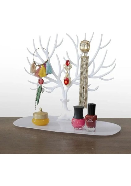 Beyaz Geyik Temalı Takı ve Mücevher Düzenleyici Askı, Plastik, Pratik ve Şık fırsatları