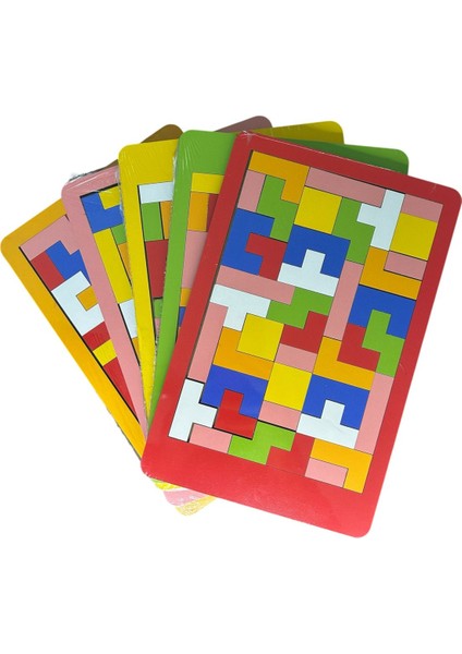 Ahşap Tetris Blok Eğitici Zeka Gelişim Oyun Seti