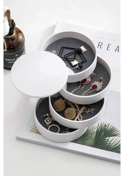 Beyaz Çok Katlı Takı Düzenleyici, Şık ve Pratik Organize Edici, 2 Parça fiyatları