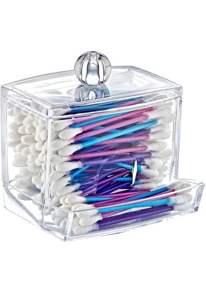 Beyaz Kulak Çubuk ve Temizleme Çubuğu Saklama Kutusu, şık ve pratik çözümler