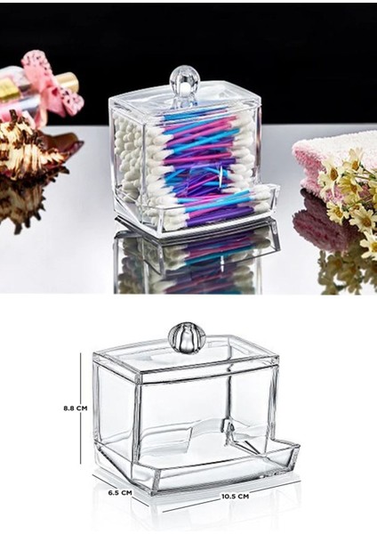 Beyaz Kulak Çubuk ve Temizleme Çubuğu Saklama Kutusu, şık ve pratik çözümler modelleri