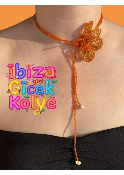 "ibiza Girl Çiçek Kolye" El Yapımı Ürün fiyatları