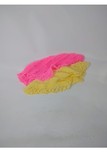 El Örgüsü Yumuşak 2 Adet Kare Yün Banyo Lifi Hediyelik Çeyizlik Günlük 42 *42 cm % 100 Akrilik