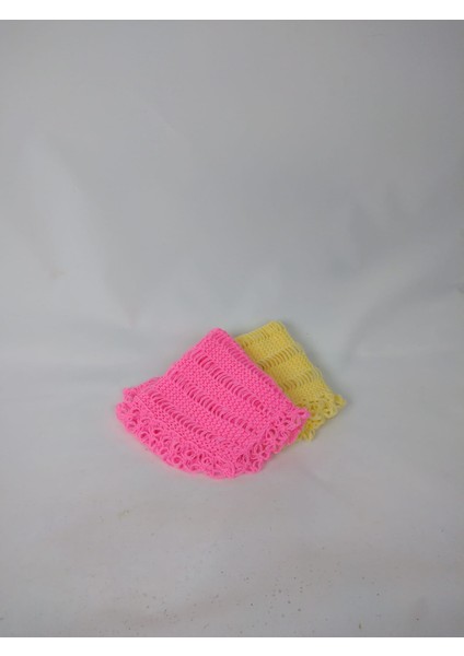 El Örgüsü Yumuşak 2 Adet Kare Yün Banyo Lifi Hediyelik Çeyizlik Günlük 42 *42 cm % 100 Akrilik fırsatları