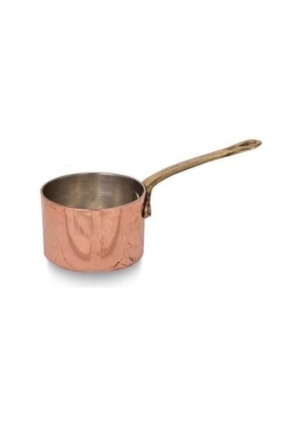 Mini Şef Gasarol 7 cm Düz Kırmızı Bakır Sosluk