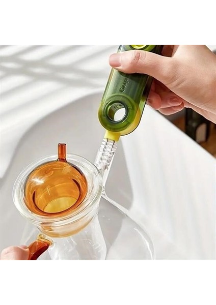 BUFFER® 3 Fonksiyonlu Pratik Şişe Temizleme Fırçası Mutfak Banyo Araç İçin Çok Amaçlı Fırça