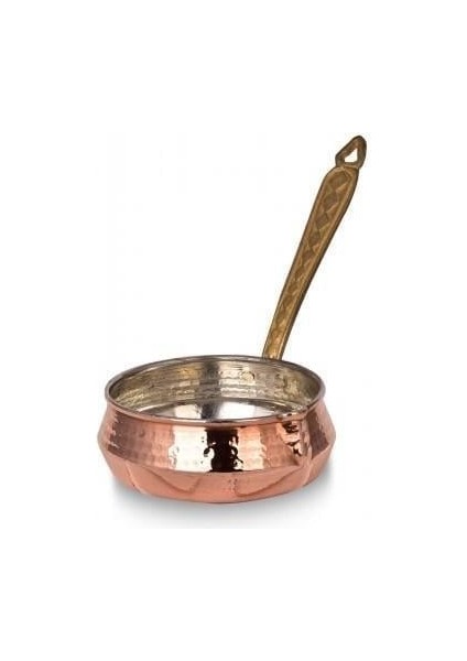 Salsa Sosluk 13,5 cm Pirinç Kulp Makine Dövme Kırmızı Bakır Sosluk