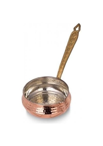 Salsa Sosluk 13,5 cm Pirinç Kulp Makine Dövme Kırmızı Bakır Sosluk