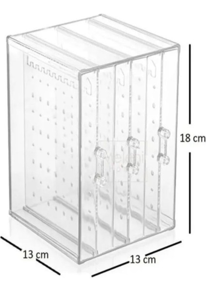 Turuncu Akrilik Çekmeceli Takı Düzenleyici, 2 Parça, Şeffaf, Organizer Stand modelleri