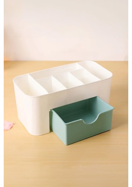 Yeşil 2'li 7 Bölmeli Mini Çekmeceli Takı ve Makyaj Organizeri fırsatları