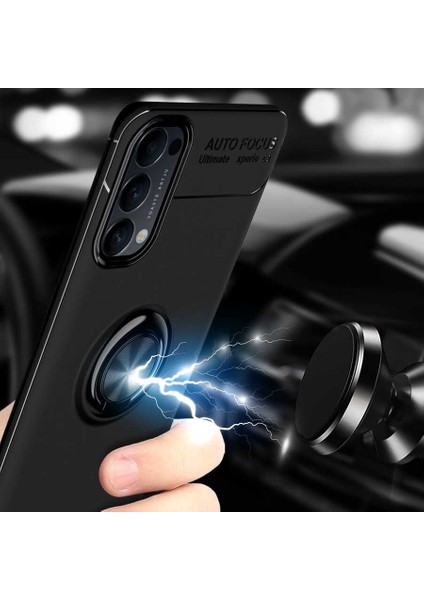 Oppo Reno 4 Kılıf Tstk Ravel Silikon Kapak-Siyah-Rose Gold modelleri