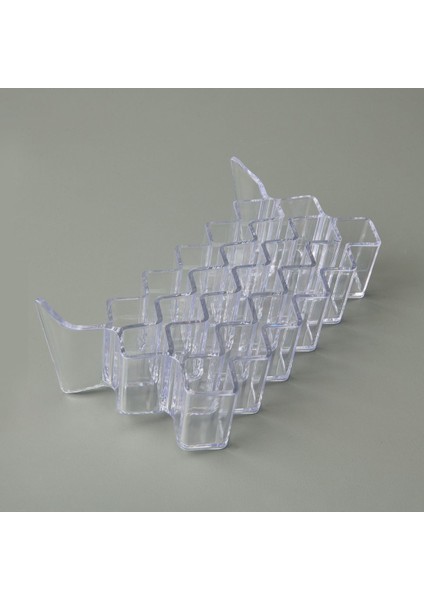 Şeffaf 22 Bölmeli Ruj Düzenleyici, Plastik, Beyaz, 22x8x14 cm, Pratik ve şık tasarım fırsatları