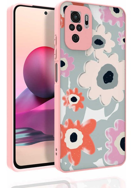 Xiaomi Redmi Note 10 Kılıf Desenli Kamera Korumalı Parlak Tstk Nora Kapak-No5