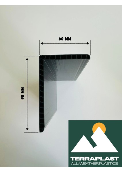 Plastik Köşebent L Profil | Pakette 4 Adet | 60 x 90 mm | Çift Cidar- Yüksek Dayanım modelleri