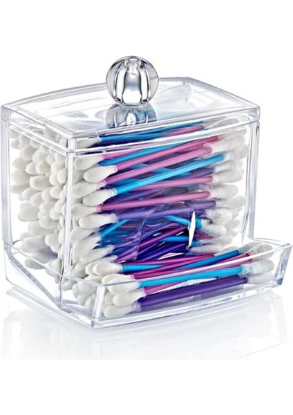 Pratik pamuklu kulak çubuğu düzenleyici, hijyenik saklama alanı, 9 bölmeli, şık tasarım