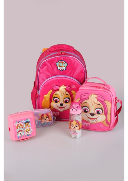 Yeni Sezon Lisanslı Paw Patrol Okulda Macera Koleksiyonu Okul,termoslu Beslenme ve Kalem Çantası Ile Matara ve Beslenme Kabı Okul Seti
