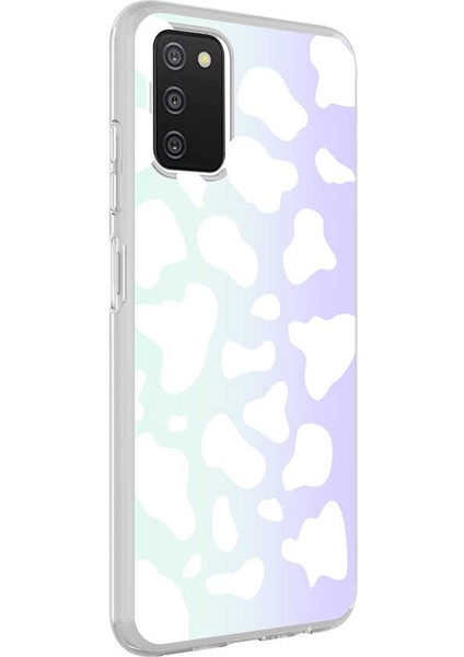Galaxy A03S Kılıf Tstk M-Blue Desenli Kapak-Cow No2