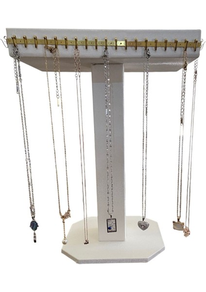 Ayaklı takı sergileme standı, şık ve pratik ahşap tasarım, bej renk, 1 parça fiyatları