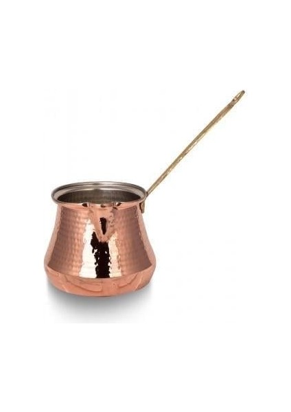 Sütlük Cezve 1020 ml Makine Dövme Kırmızı Bakır Sütlük