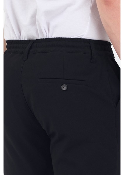 Theseason Erkek Siyah Likralı Kırışmaz Lastikli Comfort Fit Chino Pantolon indirimleri