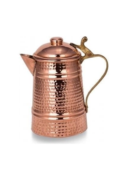 Hanımeli Sütlük 1150 ml El Dövme Kırmızı Bakır Sütlük
