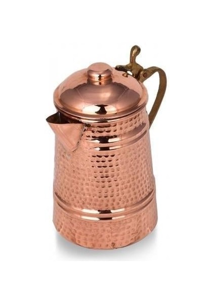 Hanımeli Sütlük 1150 ml El Dövme Kırmızı Bakır Sütlük