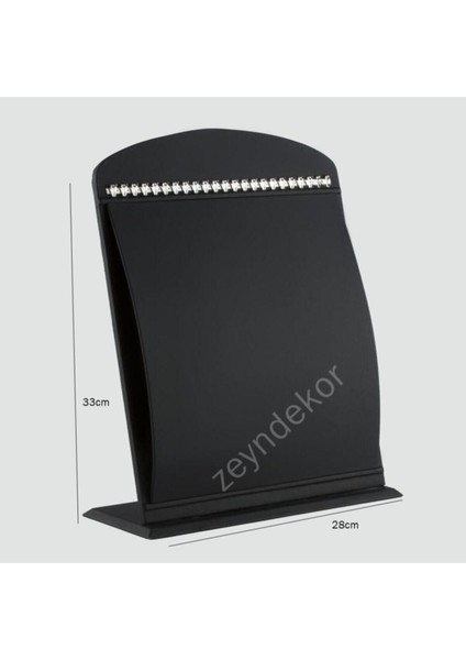 Şık ve kullanışlı siyah takı ve tesbih standı, tek parça, kumaş materyalli.