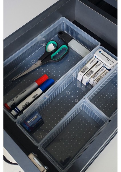 Şeffaf 11 Parça Plastik Çekmece İçi Kaşıklık Organizer Turuncu modelleri