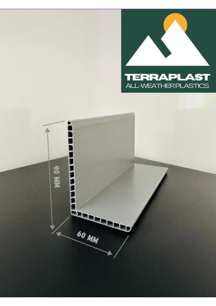 Plastik Köşebent L Profil | Pakette 4 Adet | 60 x 90 mm | Çift Cidar- Yüksek Dayanım