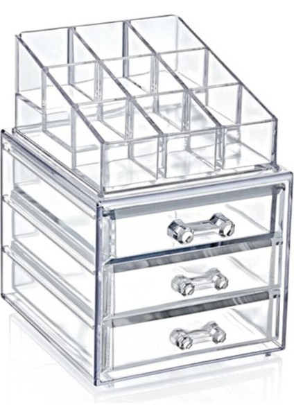 Beyaz 3’lü Çekmeceli Organizer Set, Takı ve Makyaj Düzenleyici fiyatları