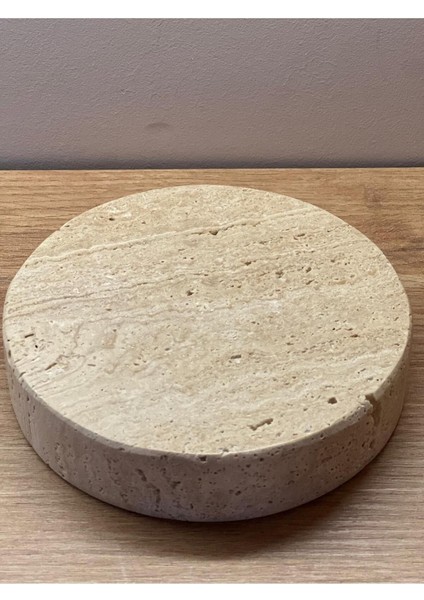 Traverten Takı ve Tencere Altlığı, Bej, Mermer, Şık ve Kullanışlı Parça