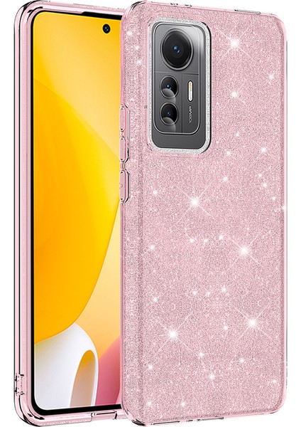 Xiaomi Xiaomi 12 Lite Kılıf Tstk Shining Silikon-Pembe