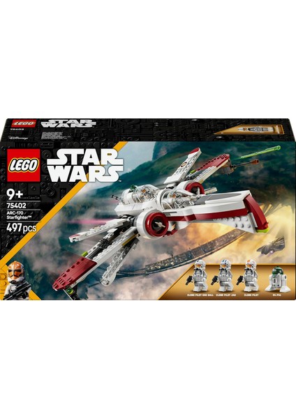 Star Wars: Sith’in Intikamı ARC-170 Starfighter 75402-9 Yaş ve ÜZERI497 Parça) modelleri