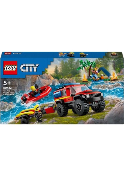 City 4x4 Kurtarma Botlu Itfaiye Kamyonu 60412-5 Yaş ve Üzeri (301 Parça) modelleri