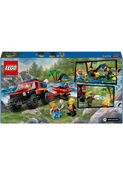 City 4x4 Kurtarma Botlu Itfaiye Kamyonu 60412-5 Yaş ve Üzeri (301 Parça) fırsatları