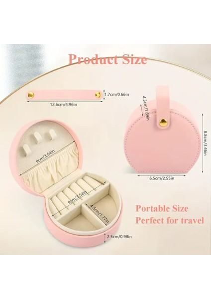 Şık taşınabilir takı düzenleyici, seyahat ve günlük kullanım için ideal, pembe saplı fırsatları