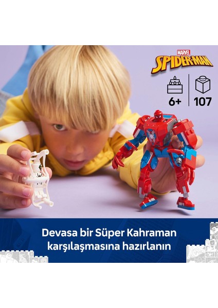 Marvel Örümcek Adam Robotu, Anti Venom’a Karşı 76308-6 Yaş ve Üzeri (107 Parça)