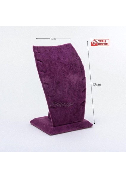 Mor hayalet kolye standı, şık ve kullanışlı takı düzenleyici, kadife malzeme