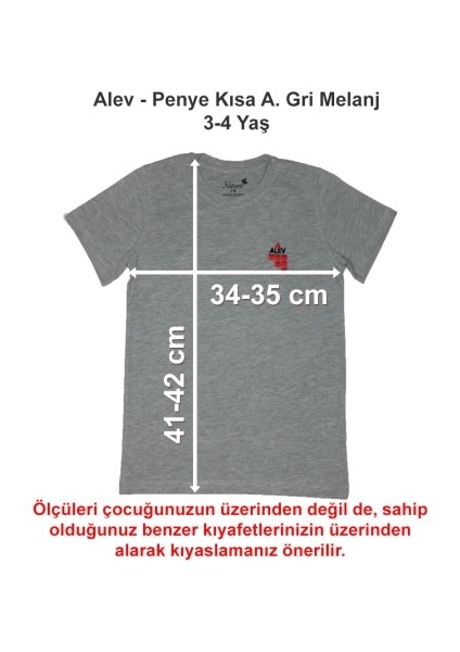 Penye Kısa Açık Gri Melanj 3-4 Yaş